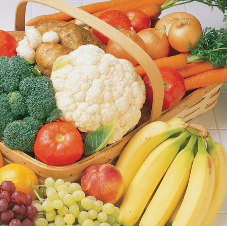 Photo of fresh fruit and vegetables